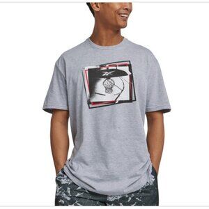 Reebok Men's B-Ball Hoop Graphic T-Shirt - Grey Heather Size XL